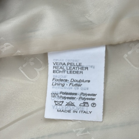 Sabani turquoise white marbled leather jacket made in Italy size xxs - Picture 10 of 15